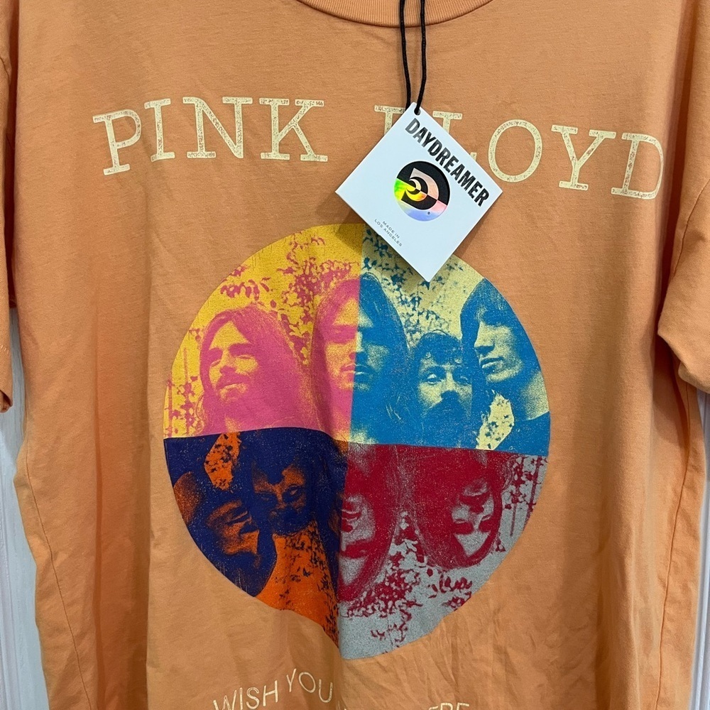 Daydreamer Pink Floyd wish you were here peach tee new Xsmall - Picture 4 of 5